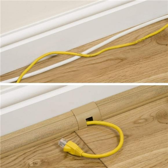 Cord Cover Kit, 30FT Self-Adhesive Wire Hider (0.87in (W) x 0.87in (H) - Picture 6 of 6